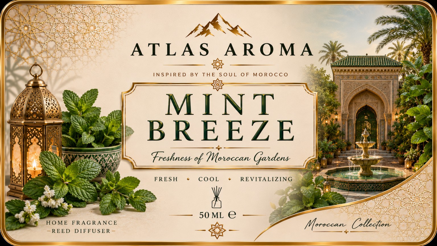 Étiquette Atlas Aroma Mint Breeze