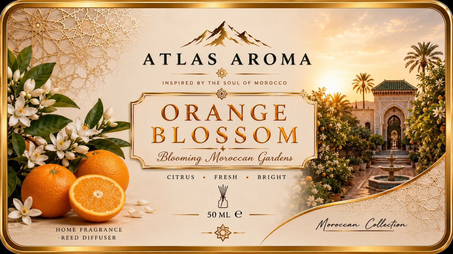 Étiquette Atlas Aroma Orange Blossom