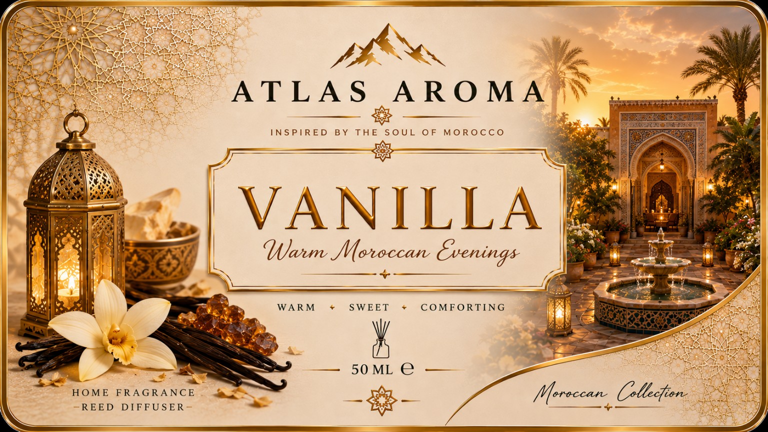 Étiquette Atlas Aroma Vanilla Amber